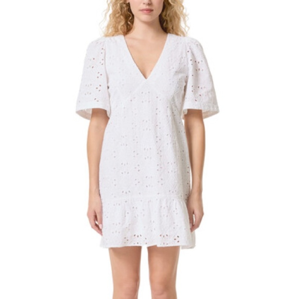 $465 NWT Rhode White Mariana Eyelet Cotton Mini Dress Sz 4